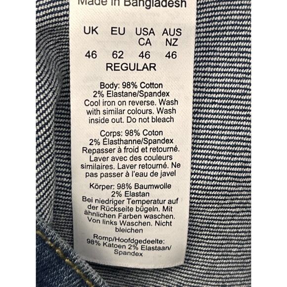 BoohooMan‎ Skinny Jeans Mens 46 Blue Stretch Distressed Button Fly Denim New - Picture 6 of 9